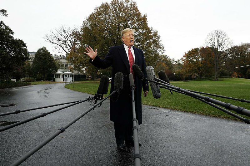 “We want people to come into our country, but they have to come into the country legally,” President Donald Trump said Friday as he left the White House for Paris. 