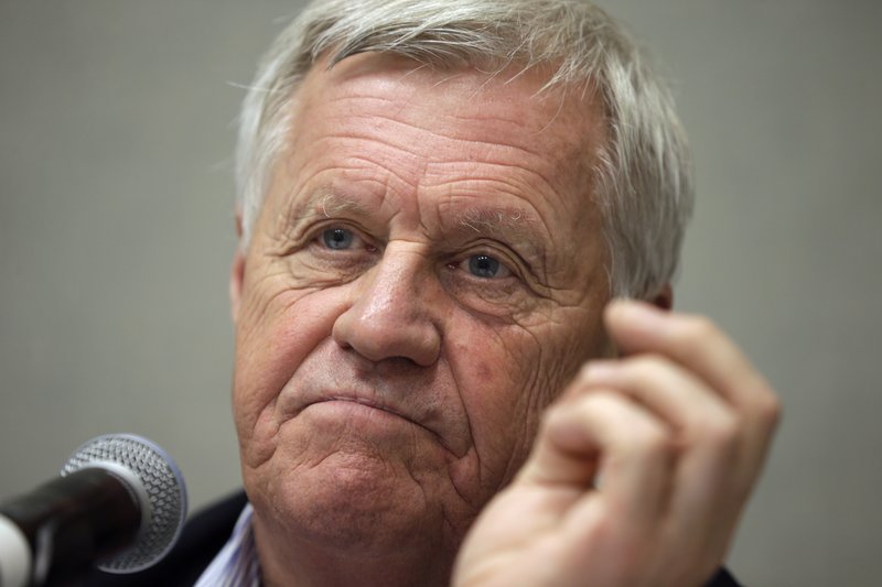  In this Sept. 2, 2014, file photo, Rep. Collin Peterson, D-Minn., listens to a question in Hot Springs, Ark. Prospects for Congress passing a new five-year farm bill before the end of the year have improved in the wake of this week's midterm elections because Republicans have lost their leverage for imposing stricter work requirements on food stamp recipients, a key lawmaker and other experts said Thursday, Nov. 8, 2018. (AP Photo/Danny Johnston, File)