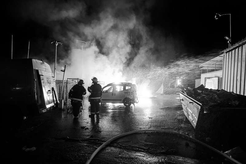 The Associated Press ROCKET FIRE: Israeli firefighters work at the scene where a rocket fired from the Gaza Strip hit in Sderot, Israel, Monday. Israel's military says it is prepared to step up its efforts against Palestinian militants in the Gaza Strip if rocket fire at Israel continues.