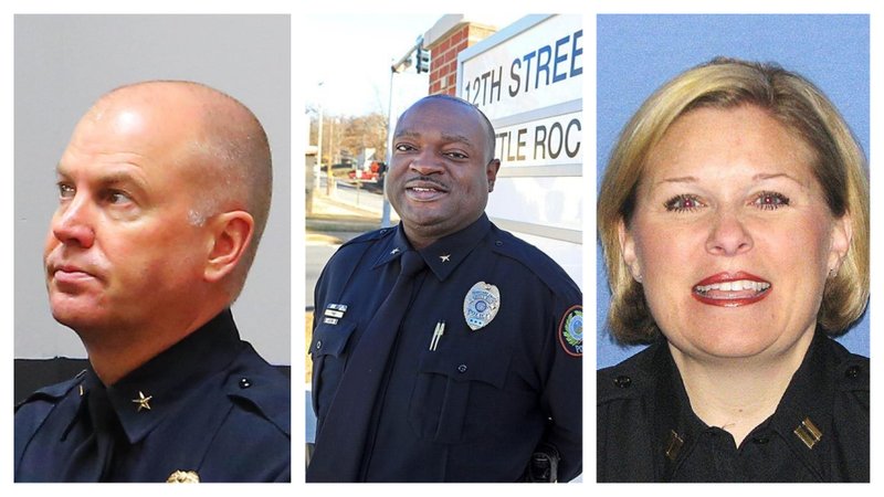 Assistant chiefs Wayne Bewley, Hayward Finks and Alice Fulk will each serve one month as interim head of the Little Rock Police Department during the department's search for a new chief, according to a memo from City Manager Bruce Moore.