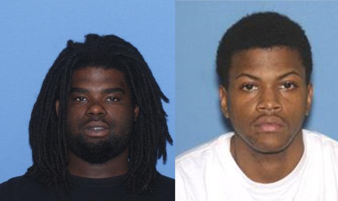 Ira Baker, left, and Jacovis James, right, are being sought in connection with separate homicides from October.