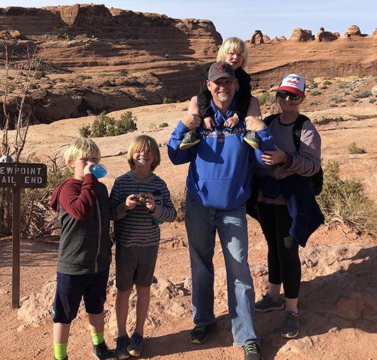 Submitted photos HOUSE DESTROYED: Hot Springs native Coby Bishop and his family, pictured below, lost their home, above, in a fire last Friday in southern California. He and his family are currently living in a hotel.