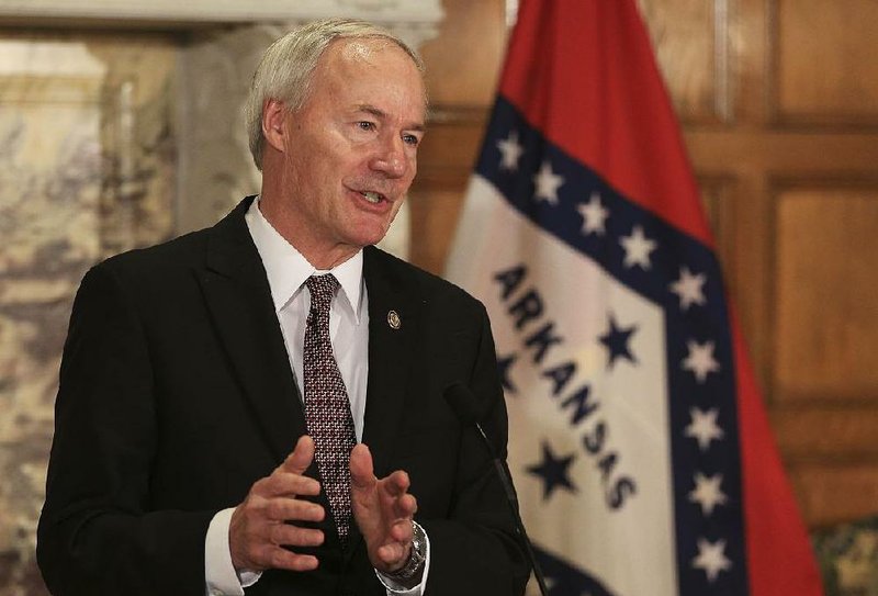  Gov. Asa Hutchinson is shown in this file photo.