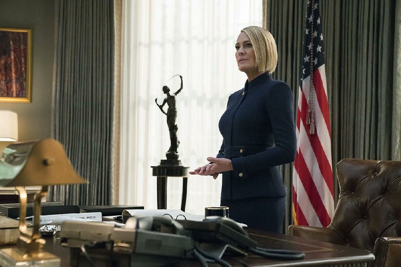Robin Wright stars as President Claire Underwood in Season 6 of Netflix original series House of Cards.
