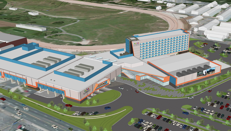 This rendering shows a planned $100 million expansion at Oaklawn Racing & Gaming.