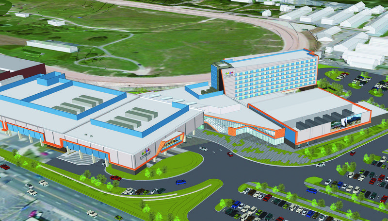 A rendering shows a planned $100 million expansion at Oaklawn Racing & Gaming.