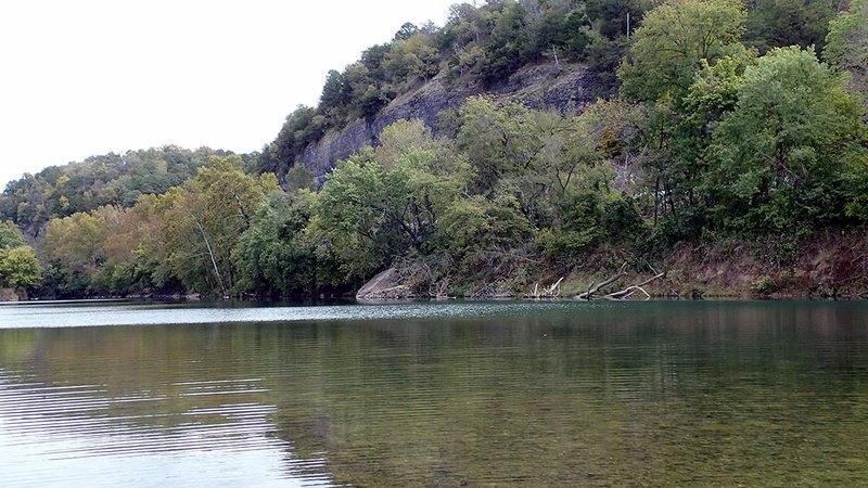 NWA Democrat-Gazette/FLIP PUTTHOFF Trees display a canvas of color during a float trip in mid-October on the Elk River from Mount Shira access to Noel, Mo. city park.