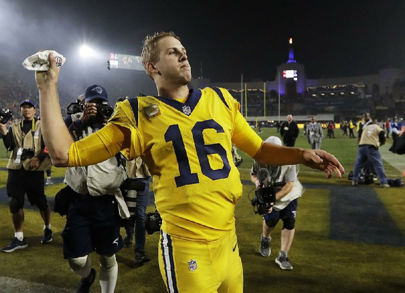 Los Angeles Rams quarterback Jared Goff completed 31 of 49 passes for 413 yards and 4 touchdowns in the Rams’ 54-51 victory over the Kansas City Chiefs on Monday night. 