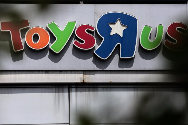 The exterior of a Toys 'R' Us retail store in the Queens borough of New York on May 11, 2018. 