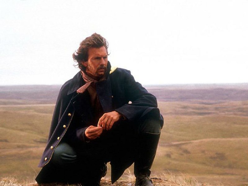 Kevin Costner as the depressed Lt. John Dunbar, who develops a deep appreciation for the Lakota people in Dances With Wolves, a film he also directed and produced.