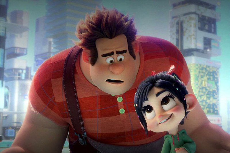 Ralph (voiced by John C. Reilly) and Vanellope (Sarah Silverman) make viral mayhem in Disney’s Ralph Breaks the Internet, a sequel to 2012’s Wreck-It-Ralph.