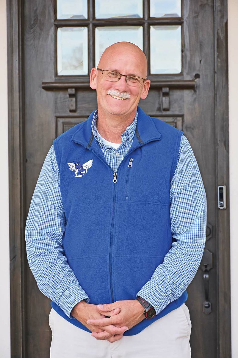 Allen Scott, the newly elected mayor for the city of Bryant, stands outside his home. Scott has been a teacher for the Bryant School District since 2003 but decided to run for mayor in the spring.