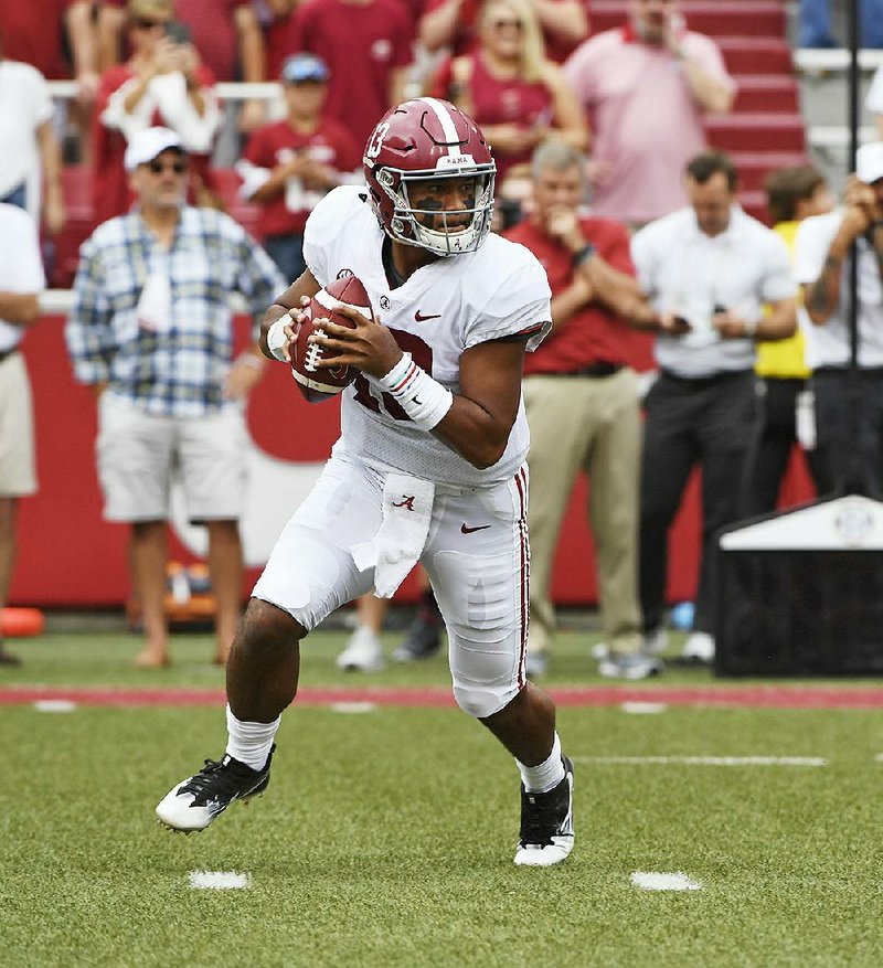 Alabama quarterback Tua Tagovailoa came off the bench to lead a second-half comeback as the Crimson Tide beat Georgia to win the College Football Playoff championship in January. He’ll lead Alabama on Saturday against the Bulldogs in the SEC title game in Atlanta