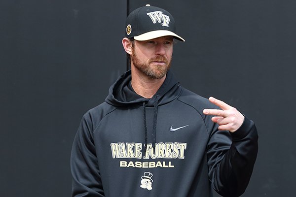 Matt Hobbs was pitching coach at Wake Forest from 2015-18 and has been hired as the Arkansas pitching coach for the 2019 season. 
