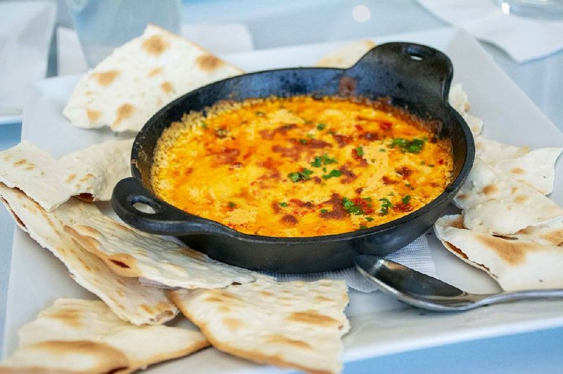 A hot pimento cheese skillet is on the menu at the new Watercolor in the Park at the Arkansas Arts Center.