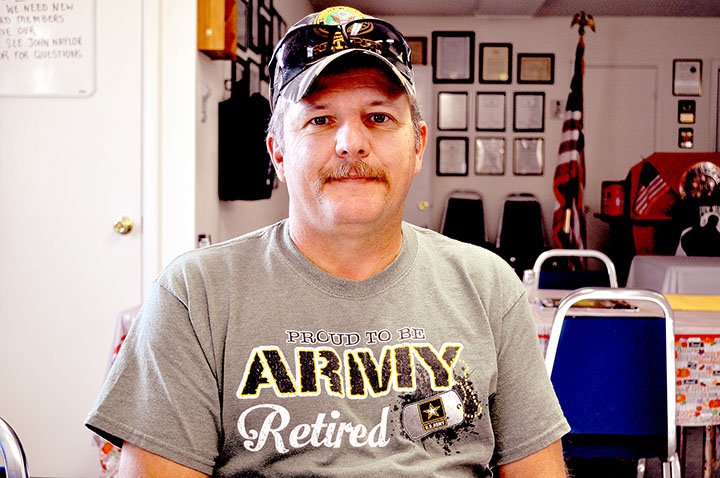 RACHEL DICKERSON/MCDONALD COUNTY PRESS Tim McCaine of Pineville, commander of the American Legion Post 392, served 22 years in the Army National Guard.