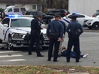Fleeing motorcyclist crashes into Arkansas State Police vehicle in ...