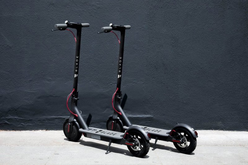 Blade - a Manhattan-based aviation start-up known as the &quot;Uber for helicopters&quot; - is offering employees a new perk to help them navigate one of the nation's most hectic commutes: shareable electric scooters. MUS CREDIT: Courtesy of Blade.