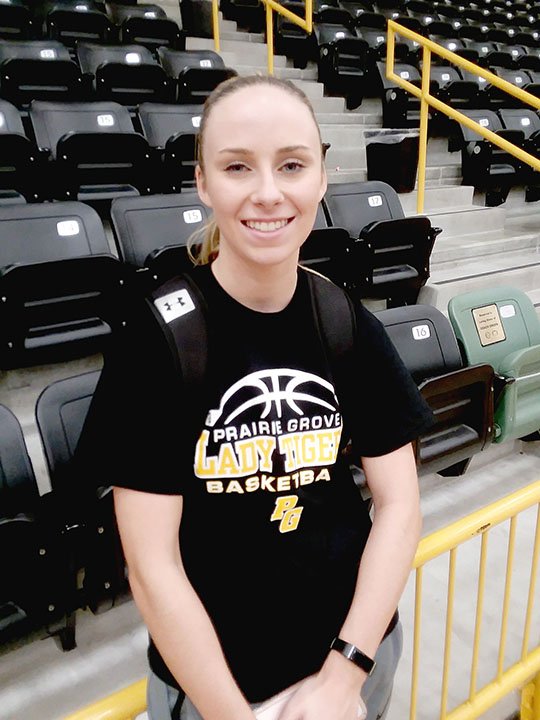 MARK HUMPHREY ENTERPRISE-LEADER Prairie Grove senior Emily Grant is one of the leaders among a six-player rotation with the girls basketball team off to a 3-0 start.