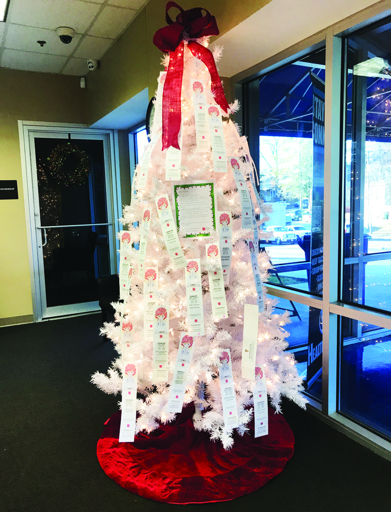 Angel tree: HealthWorks Fitness Center hosts an angel tree in 2018. The Salvation Army is still seeking local "angels" to help fulfill local children's Christmas wish lists. (News-Times file)