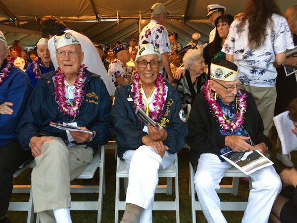 Survivors gathering at Pearl Harbor for attack remembrance