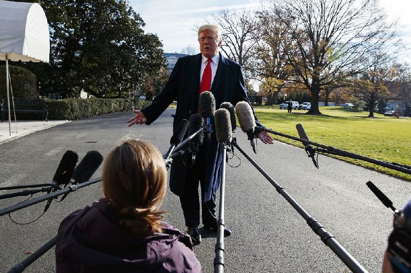 President Donald Trump, speaking to reporters Friday on the White House lawn, said William Barr “was my first choice since day one” to be his attorney general. 