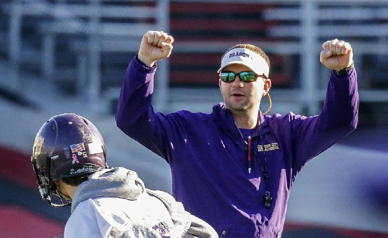 Junction City Coach Steven Jones has led the Dragons to the state championship game in both of his seasons as coach. Junction City will attempt to win its seventh state title tonight against Hazen at War Memorial Stadium in Little Rock. 