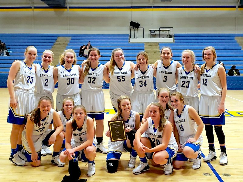 Submitted photo LAKESIDE CHAMPS: Lakeside's junior high girls' basketball team won its home tournament Thursday with a 48-24 victory against rival Hot Springs.