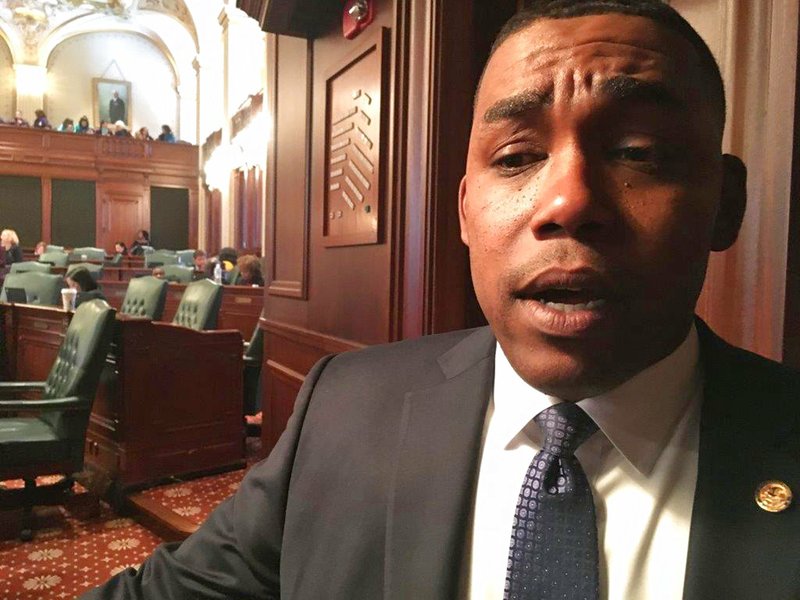 In this Nov. 29, 2018 photo, Illinois House Deputy Majority Leader Arthur Turner, D-Chicago, speaks at the Capitol in Springfield, Ill. Turner discusses a law he sponsored that requires jailhouse informants who plan to offer testimony against defendants in criminal trials to undergo a pretrial hearing by a judge who will assess the informants' credibility, the benefits he or she expect to get in exchange for testimony, and the informant's history of turning state's evidence. Lawmakers are concerned about people wrongly convicted of crimes based on testimony from jailhouse "snitches" who are later exonerated. (AP Photo by John O'Connor)