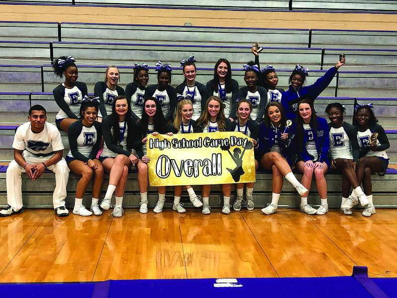 El Dorado's varsity cheerleaders claimed the Overall Game Day Grand Championship Saturday at the Wildcat Invitational Cheerleading Competition, which was held at Wildcat Arena.