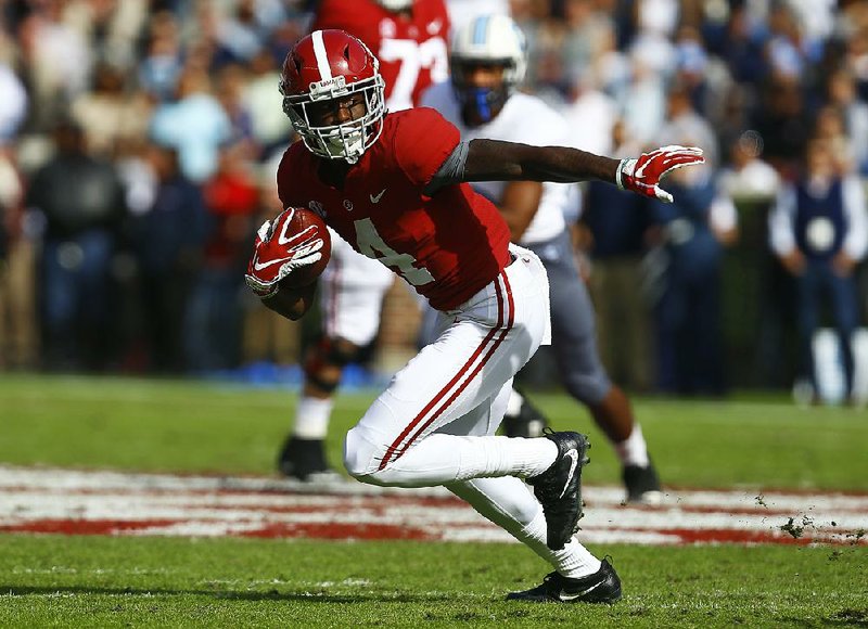 Top-ranked Alabama had six players chosen to the three All-America teams Monday, including wide receiver Jerry Jeudy. His teammates on the first team include offensive lineman Jonah Williams, defensive lineman Quinnen Williams and defensive back Deionte Thompson. No. 2 Clemson has three first-teamers, including offensive tackle Mitch Hyatt, and No. 4 Oklahoma has two, including quarterback and Heisman Trophy winner Kyler Murray. 