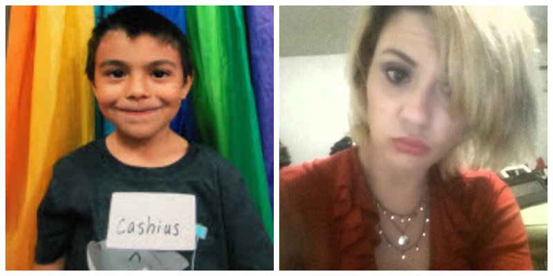 The Benton Police Department distributed these photos of missing child Cashius Manriquez and his mother Allison Hunt on Tuesday.