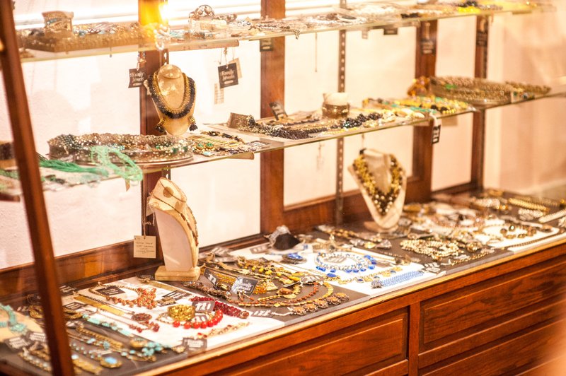 NWA Democrat-Gazette/ Lara Jo Hightower B. Styled's owner, Benton Cooprider, shops all over the country for his beautifully curated collection of vintage and antique jewelry.