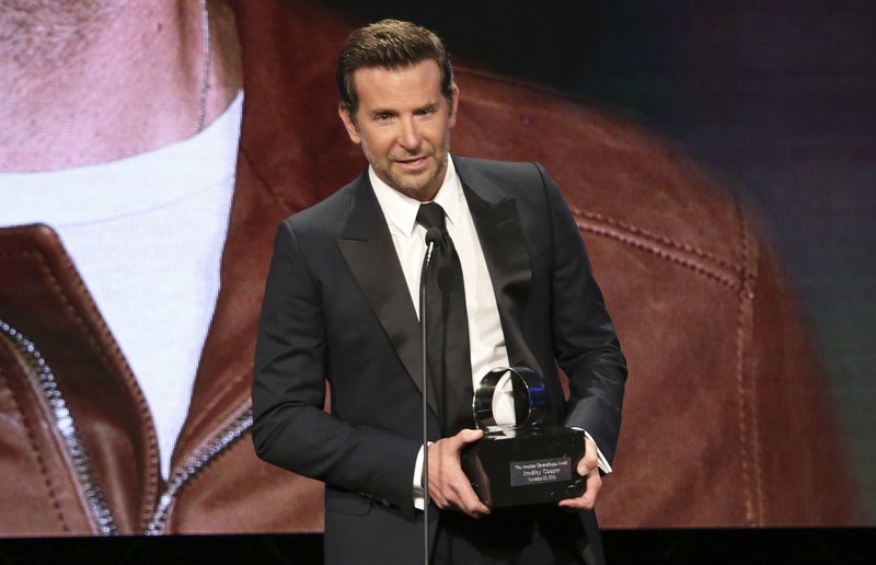 Honoree Bradley Cooper accepts his American Cinematheque Award during a ceremony on Thursday, Nov. 29, 2018, at the Beverly Hilton Hotel in Beverly Hills, Calif. 
