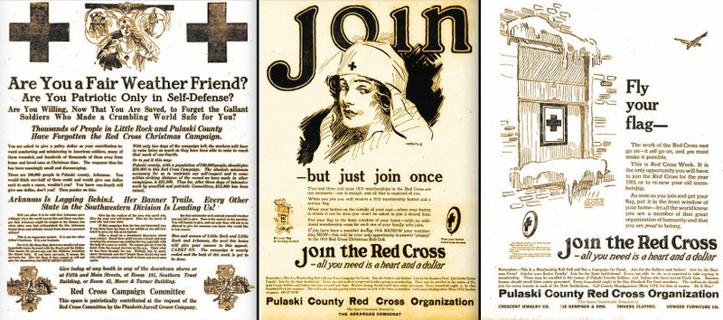 Ads promoting the national Red Cross $1 “Roll Call” membership drive appeared in the Arkansas Gazette and Arkansas Democrat during the week of Dec. 15, 1918. The roll call rolled very slowly. (Arkansas Democrat-Gazette)