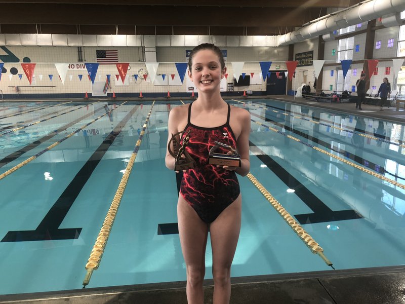 Submitted photo TOP SEAL: Hot Springs Family YMCA Seals swim team member Emma Crowe won the high-point award last month at the Paul Blair Memorial Thanksgiving Invitational Swim Meet in Little Rock.