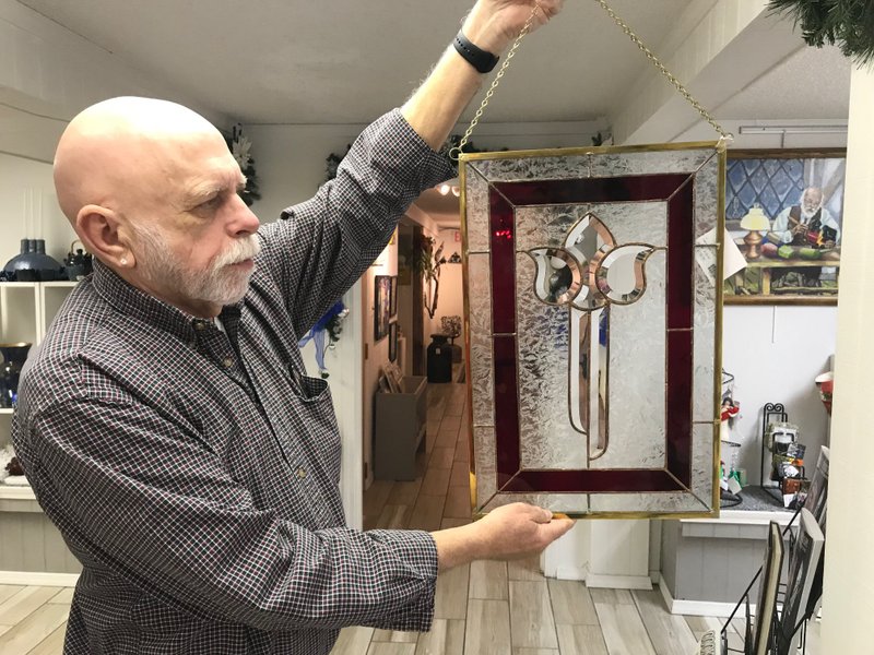 NWA Democrat-Gazette/Becca Martin-Brown Bill Croft's first art was stained glass, but more recently he's turned to fiber art. It was natural, he says, having grown up with a mother who sewed.