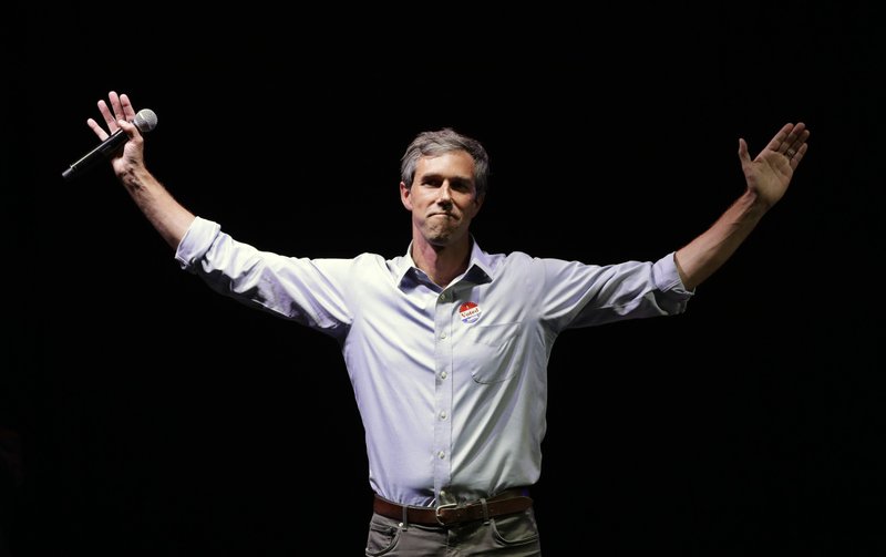 FILE - In this Nov. 6, 2018, file photo, Rep. Beto O'Rourke, D-Texas, the 2018 Democratic candidate for U.S. Senate in Texas, makes his concession speech at his election night party in El Paso, Texas. When it comes to a 2020 presidential run, Beto O'Rourke is still playing hard to get. The Democratic congressman murmured &quot;No decision. No decision on that,&quot; when pressed about launching a White House bid during a town hall Friday, Dec. 14 in his native El Paso.
 (AP Photo/Eric Gay, File)