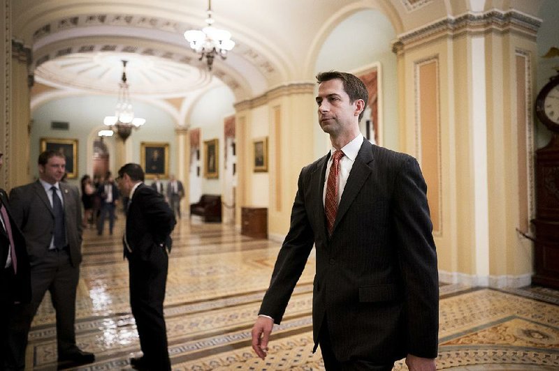 U.S. Sen. Tom Cotton, R-Ark., is shown on Capitol Hill in this file photo.