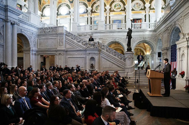 “Our complex problems are absolutely solvable,” House Speaker Paul Ryan says Wednesday in his farewell speech at the Library of Congress in Washington. 