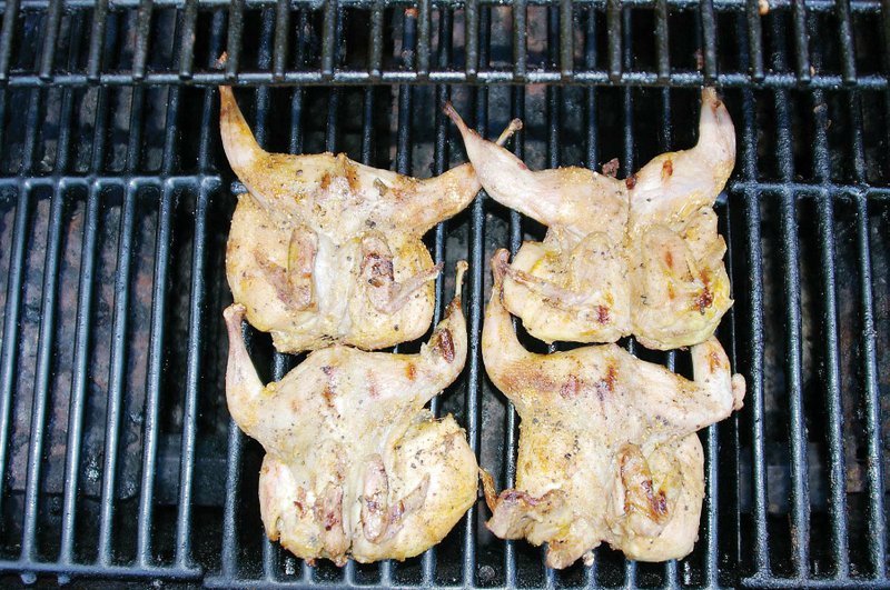 For a simple but tasty dish, grill butterflied quail over a medium fire just long enough until they’re done to taste. Don’t cook too long or over too hot a fire because that can make them tough.