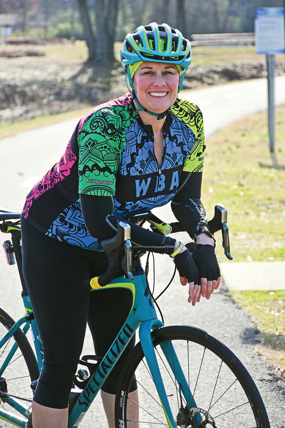 women with bike