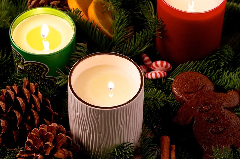 Scented candles can transport you back - especially during the holidays. Photographed Nov. 13, 2018, in Washington, D.C. MUST CREDIT: Photo for The Washington Post by(Deb Lindsey; styling by Victoria Adams Fogg and Jennifer Beeson Gregory/The Washington Post
