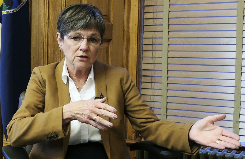 Kansas Gov.-elect Laura Kelly answers questions during an interview with The Associated Press on December 17, at the Statehouse in Topeka, Kan. 
