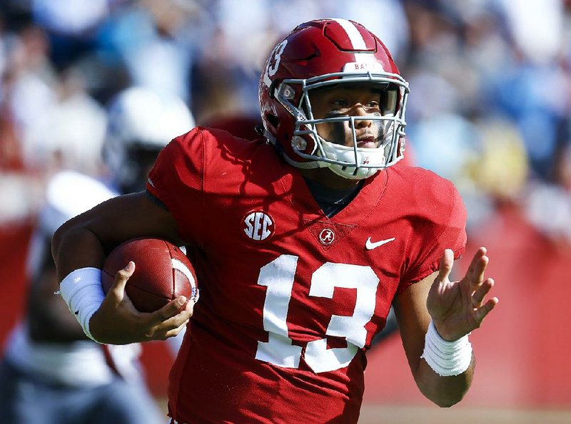 Alabama quarterback Tua Tagovailoa (shown) and Heisman Trophy-winning quarterback Kyler Murray of Oklahoma spent plenty of time together on the awards circuit over the past month, so it’s fitting that they’ll see each other again Saturday when the Crimson Tide and Sooners play at the Orange Bowl in the College Football Playoff semifinals.