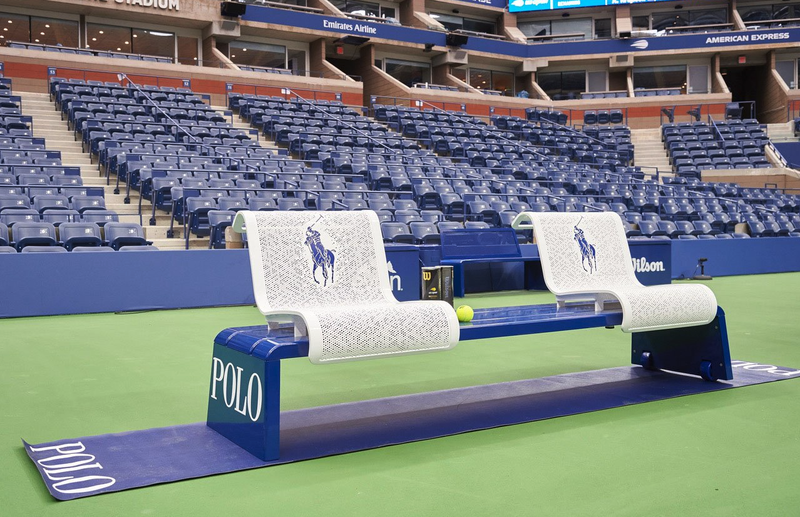 Photo courtesy MGA&D
Michael Graves design aesthetic was channeled in the new furniture that graced the US Open tennis courts this year.