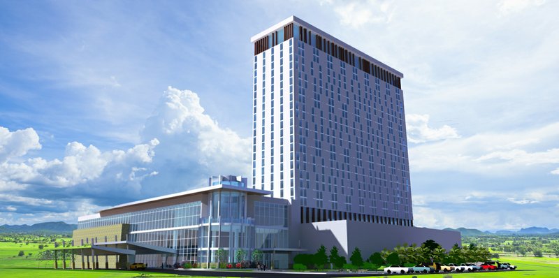 This rendering illustrates plans for the River Valley Casino Resort in Russellville, which includes a 600-room hotel and a 90,000 sq. ft. gaming space.