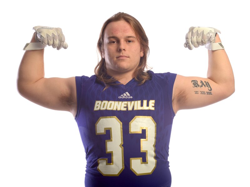 NWA Democrat-Gazette/ANDY SHUPE Booneville's Carson Ray is the Northwest Arkansas Democrat-Gazette Division II Football Player of the Year. Wednesday, Dec. 12, 2018.