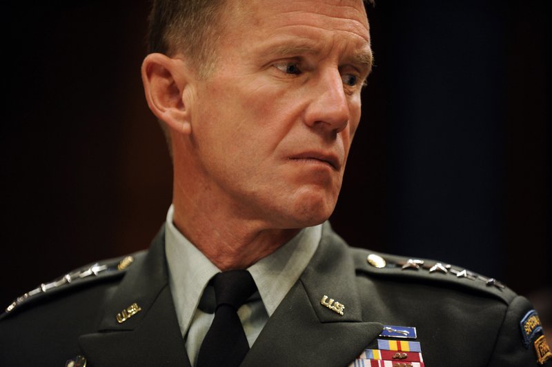 Gen. Stanley A. McChrystal, pictured testifying on Capitol Hill in December2009, said Sunday of President Donald Trump: &quot;I don't think he tells the truth.&quot; MUST CREDIT: Washington Post photo by Melina Mara