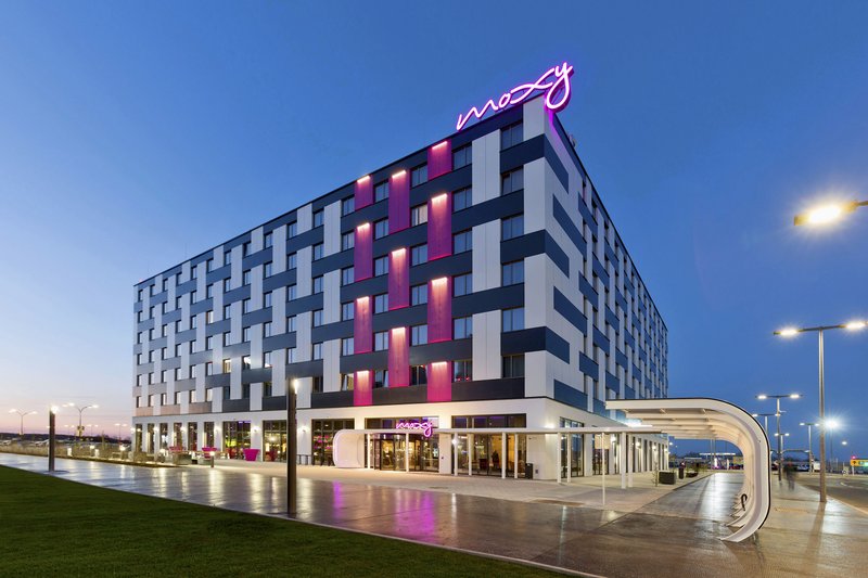 The Moxy Vienna, just outside Vienna International Airport, is one of a new breed of airport hotels using modern design and luxury amenities to be more than just a place to sleep.